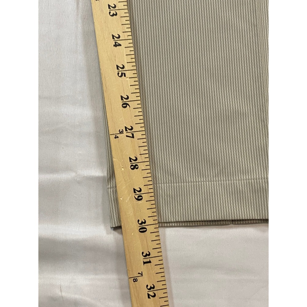 Nike Golf Mens 36x30 Tan White Micro Stripe Fit Dry Flat Front Pants Trousers - Picture 11 of 12